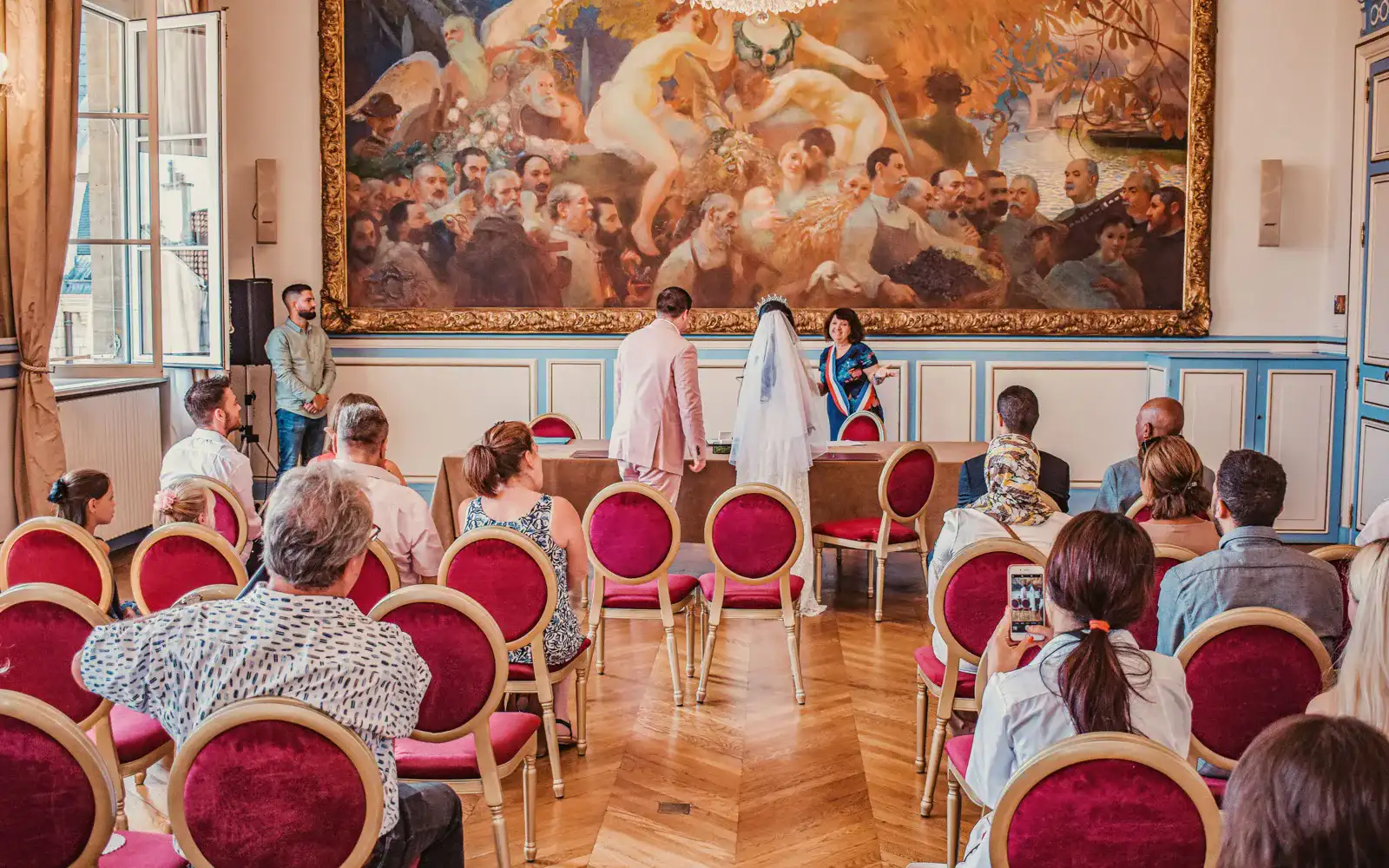 Une cérémonie de mariage en cours